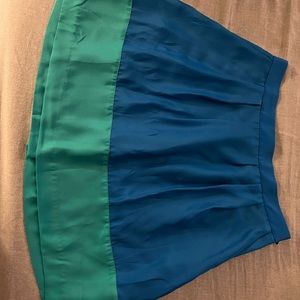 JCrew Factory - A-line skirt block color (blue/green)